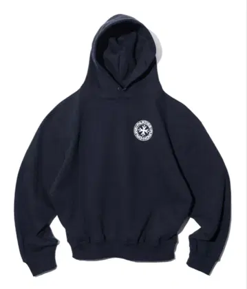 네이비 후드티 드로 코드 부착 PUNCH DRUNK PARTIES