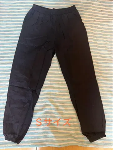 현품 한정 블랙 S 조거 팬츠 남성용 여성용 루즈핏 통기성