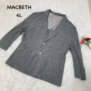 맥베스 [ 4L ] 테일러드 자켓 린넨풍 코튼 싱글 포켓 부착