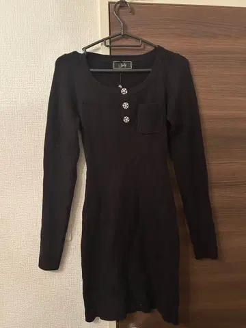 블랙 긴팔 원피스