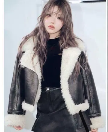 MURUA 빈티지 라이크 숏 페이크 무스탕