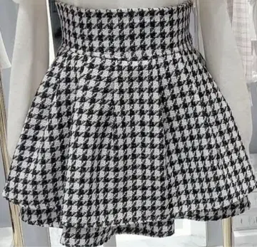 evelyn 하운드투스 체크 패턴 스커트