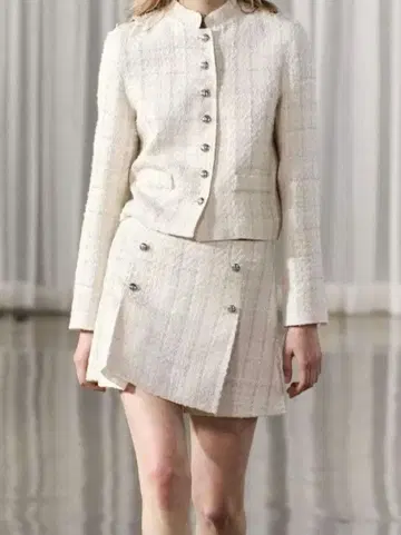 트위드 셋업 스커트 ZARA 화이트 ZW COLLECTION