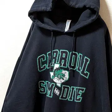 저지즈 캐롤 드래곤즈 로고 후드 맨투맨 블랙 XL 구제 의류