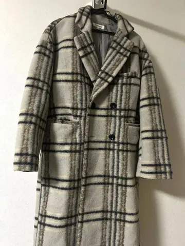 MOUSSY 체크 무늬 체스터 코트