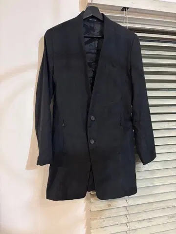 더 트웰브 노카라 체스터 자켓 블랙 46