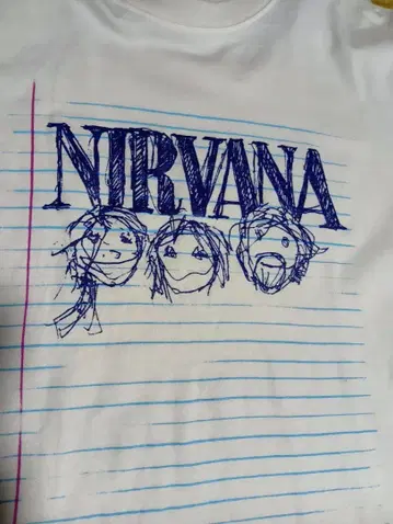 NIRVANA 낙서 T셔츠 L 사이즈