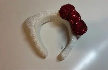 유니버셜 USJ 키티 머리띠 스팽글 화이트