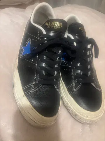 [ US7.5 ] 원스타 블랙/파랑 가죽 one star ALL STAR