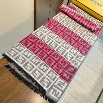 i 로고 머플러 그레이 빨간색