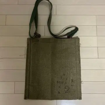 밀리터리 스텐실 린넨 숄더백