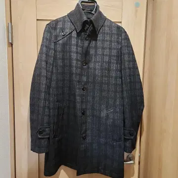 P.S.FA 체크 무늬 트렌치코트 그레이 계열 XL 사이즈