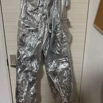 Unknown 실버 와이드 팬츠