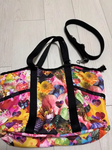 니나가와 미카 씨 콜라보 컬러풀 꽃무늬 숄더백