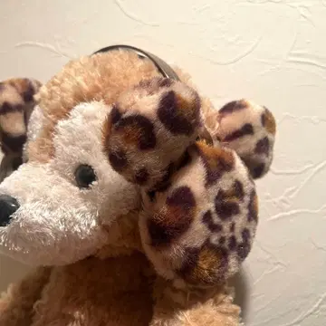 도쿄 디즈니 리조트 레오파드 무늬 귀도리