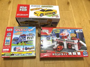 토미카 사운드라이트 소방서 멀티 트레일러 포켓토미카 정리 택시