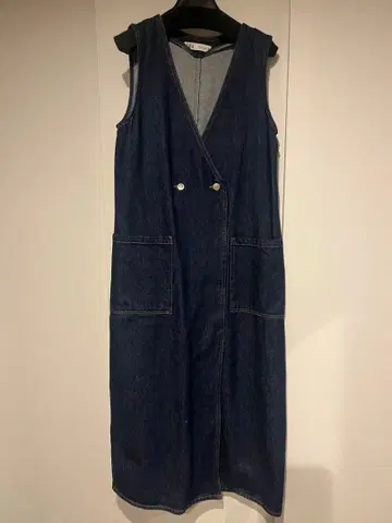 다크 데님 살로펫 V넥