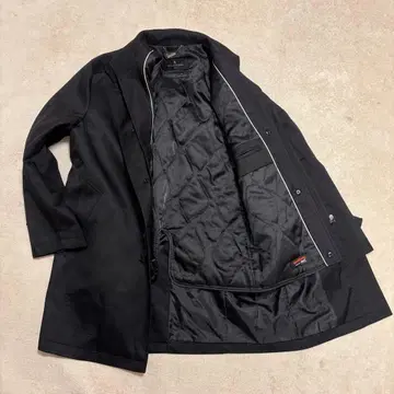 최고급 BALLESTRINO 스텐카라 코트 블랙 라이너 포함