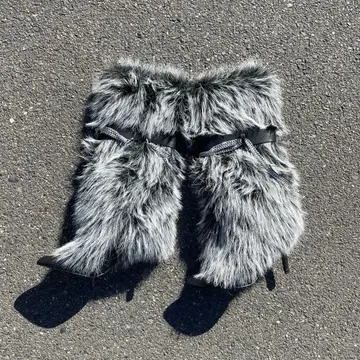 archive 00s 퍼 부츠 체인 헤이세이 갸루 yellow 스타일