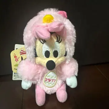 미니 마우스 봉제 인형 키링 핑크