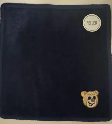 [ 새상품 ] 러브러리 바이 페이 올드 테디 자수 손수건 곰 네이비