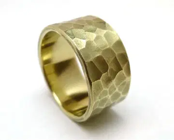 사용하기 쉬운 심플한 땜장이 반지 놋쇠제/폭이 넓은 타입