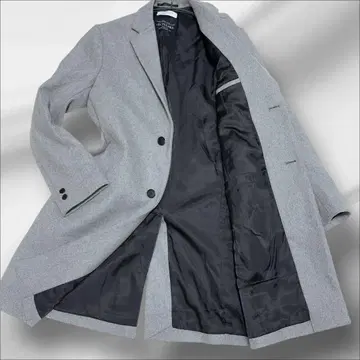 고급 울 원단 유나이티드 애로우즈 멜톤 체스터 코트 융모 M