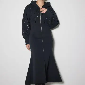 rienda 비쥬 맨투맨 머메이드 원피스