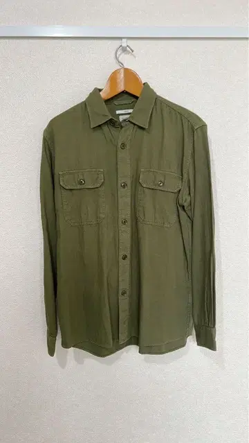 SHIPS 카키 셔츠 벌룬 코튼