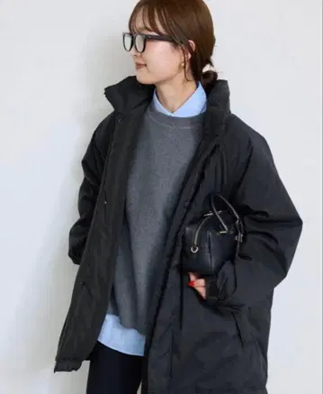 SLOBE IENA 워셔블 충전솜 몬스터 후드티 블루종 38