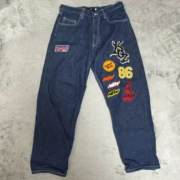 Keboz 자수 패치 데님 팬츠 92