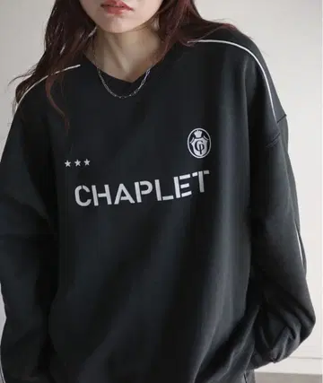 COURO 파이핑 맨투맨 게임 셔츠