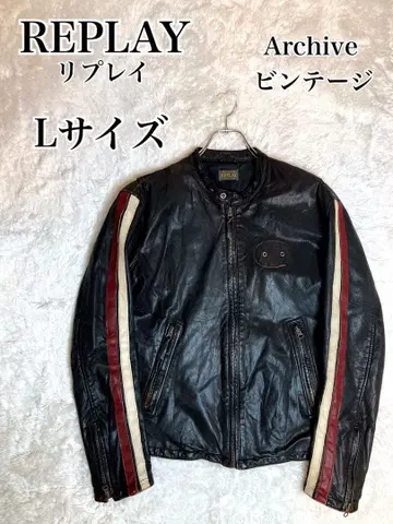 리플레이 가죽 자켓 싱글 라이더 아카이브 올드 빈티지