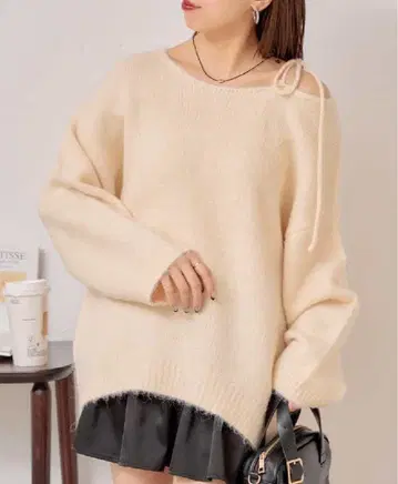 Chico 루즈 샤기 니트 OP