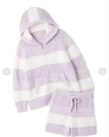 젤라또피케 젤라또 3 보더 상하의 세트 보라색 라벤더