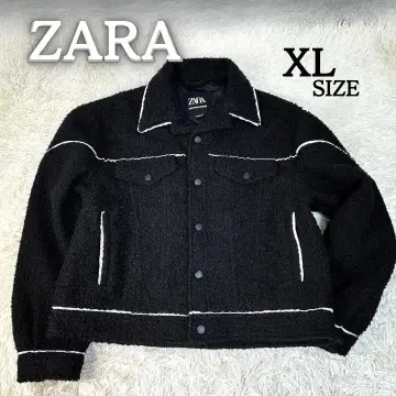 [ 인기 완판템 ] 자라 대비 스티치 부클레 자켓 보아 XL 블랙