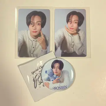 RIIZE POPUP 굿즈 원빈 캔뱃지 트레이딩 카드 3종 세트