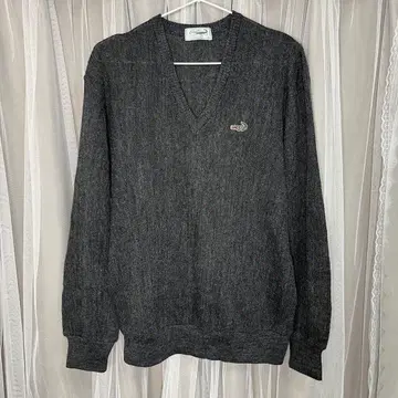 Lacoste 다크 그레이 V 니트 남성용 M