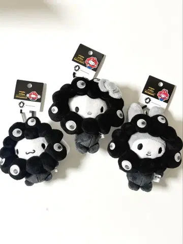 산리오 블랙 미야쿠미야쿠 봉제 인형 3체 세트