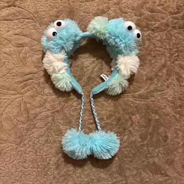 쿠키 몬스터 모자 꽁지 머리띠