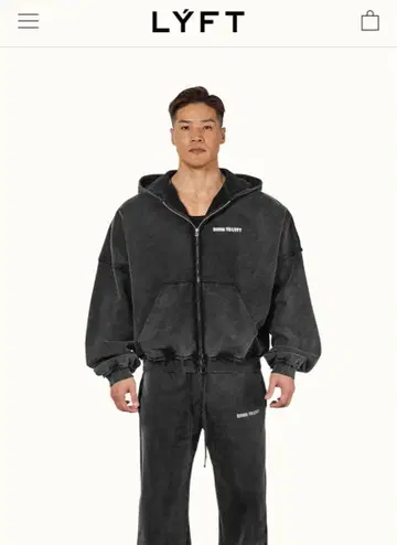 LYFT OVERSIZE ZIP-UP VINTAGE HOODIE