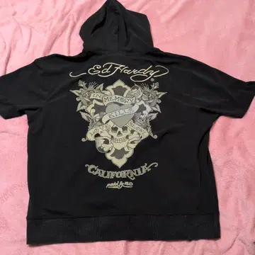 에드 하디 후드 부착 후드티 3L 블랙