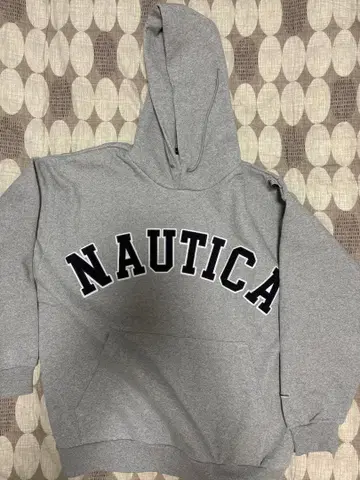 NAUTICA 그레이 후드 부착 후드티