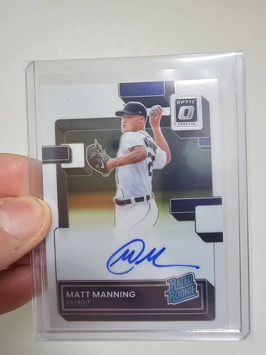 삼성 라이온즈 매트 매닝 친필 싸인 루키 카드 Donruss Optic