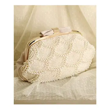 루일 에 부티크 리본 펄 파티 백 (베이지)