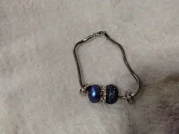 스와로브스키 비 참드 팔찌 (블루, 실버 계열)