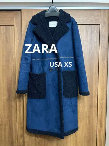 ZARA 보아 코트 무스탕 코트 롱