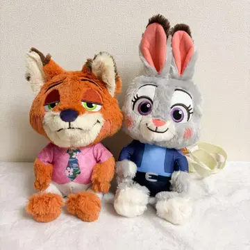 주토피아2 봉제 인형 백팩 닉 주디 2종 세트
