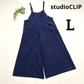 studioCLIP 네이비 코듀로이 살로펫 오버롤