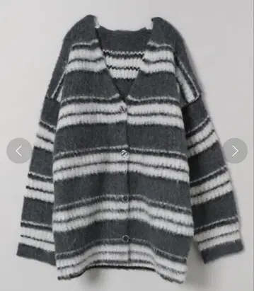 JEANASIS 3G 블러쉬 보더 오버 V 가디건